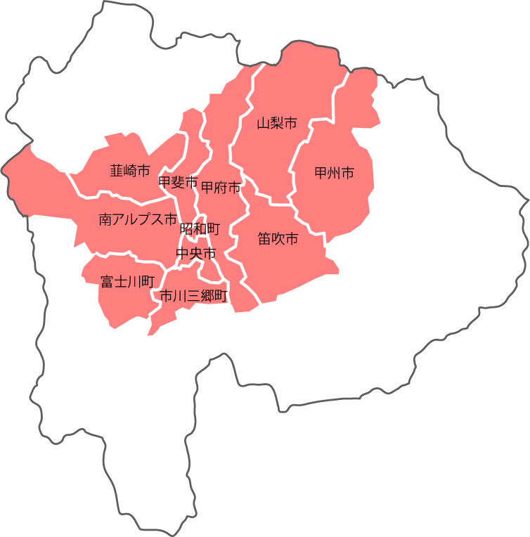 配達対象エリア　地図