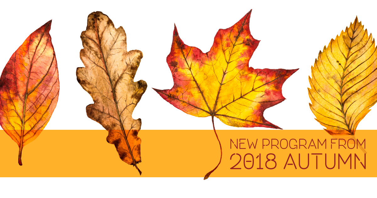 10月からの NEW PROGRAM 情報!!